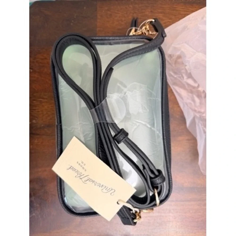 Universal Thread Clear Crossbody Bag Women Small Black Stadium Approved NWT